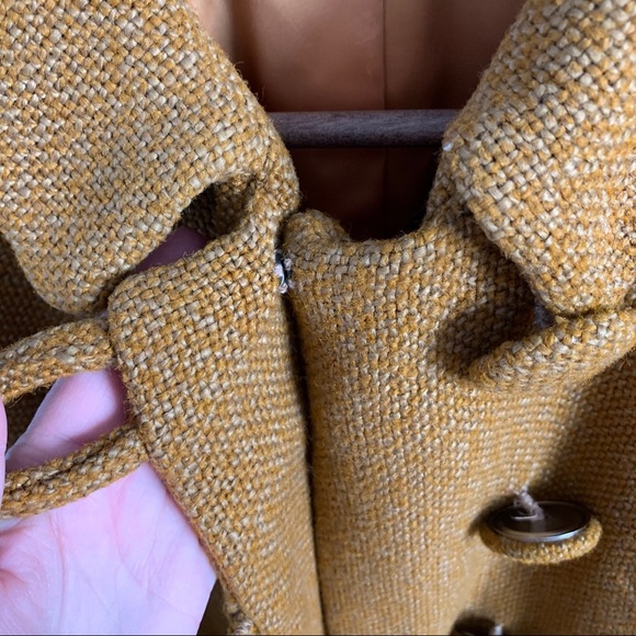Vintage | Unbranded Women’s Tweed Mustard Jacket - Picture 7 of 10